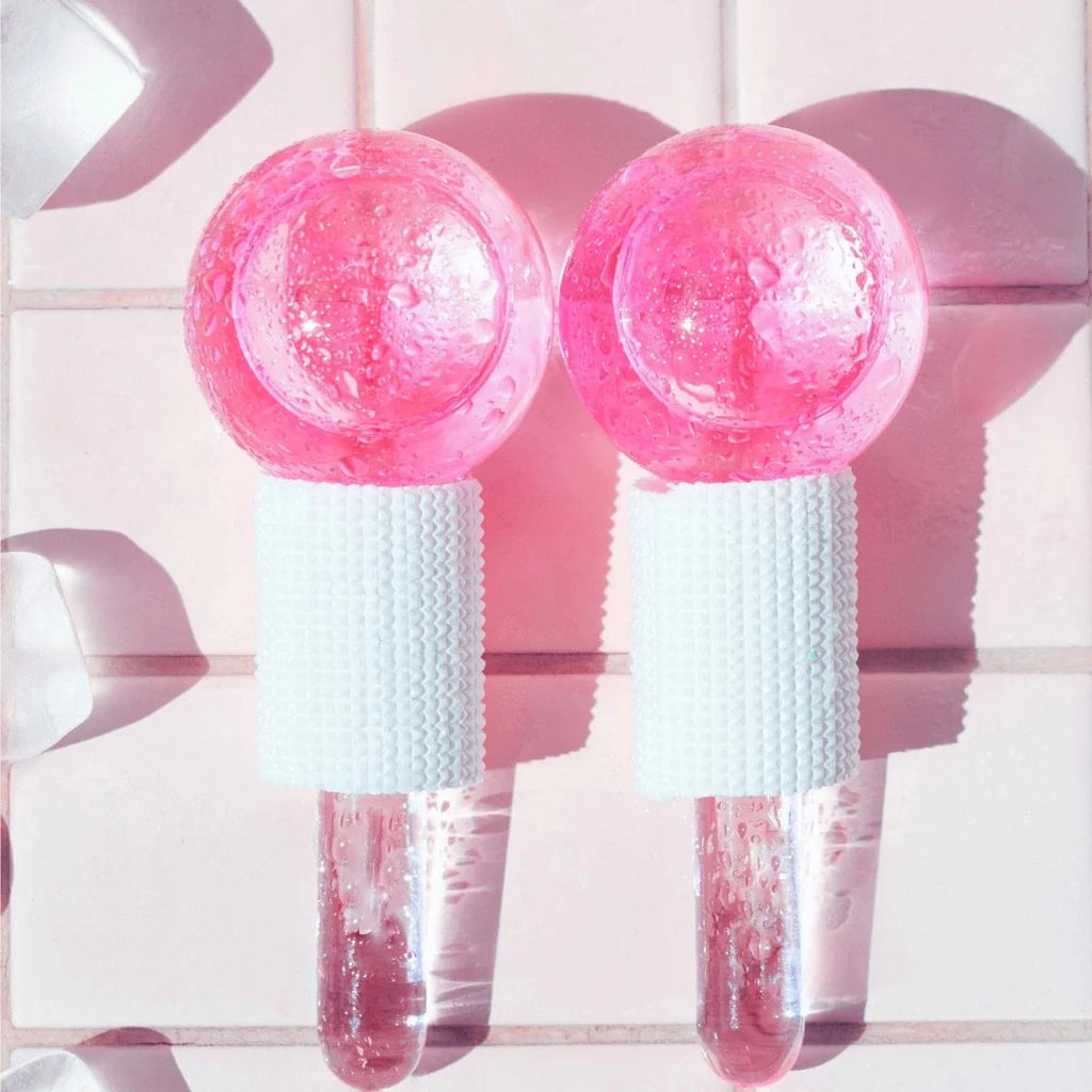 2pcs Crystal Ice Globes Face Massaging Roller Face Lifting Anti-wrinkles Ice Roller Anti Aging Health And Skincare Tool