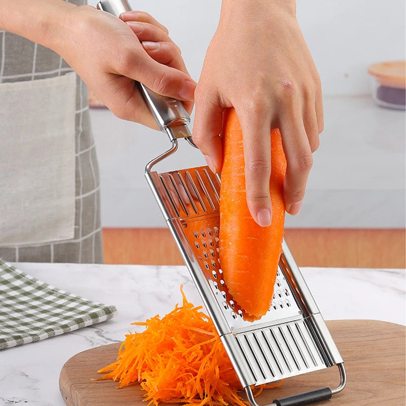 Vegetable Shredder/Saucer Multi-Purpose Vegetable Slicer Set, Stainless Steel Cheese Grater/Hand-held Shredder Cutter Grater Slicer Kitchen Tool