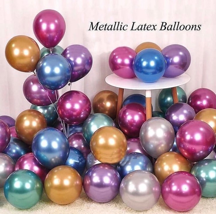 Birthday balloons 50pcs Chrome Metallic Balloons Inflatable Helium Balloon Wedding Decorations Birthday Party Birthday