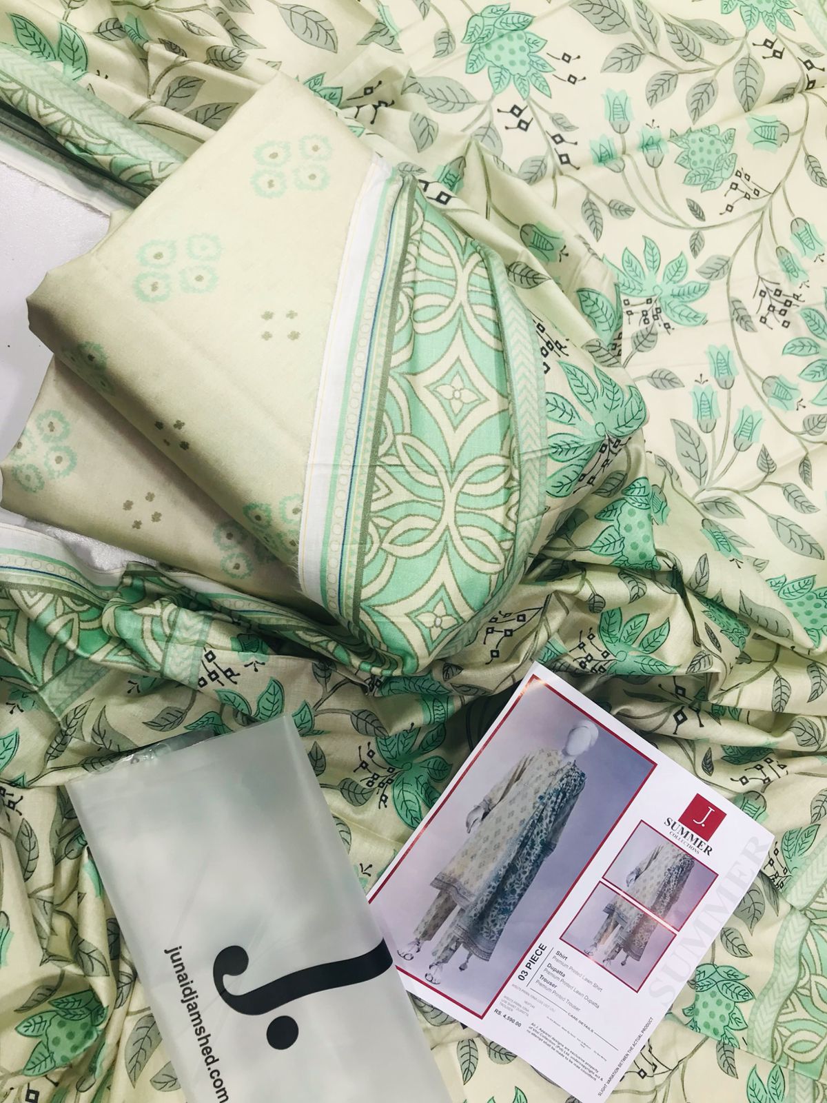 J. JUNAID JAMSHED DIGITAL PRINTED 3PC LAWN COLLECTION