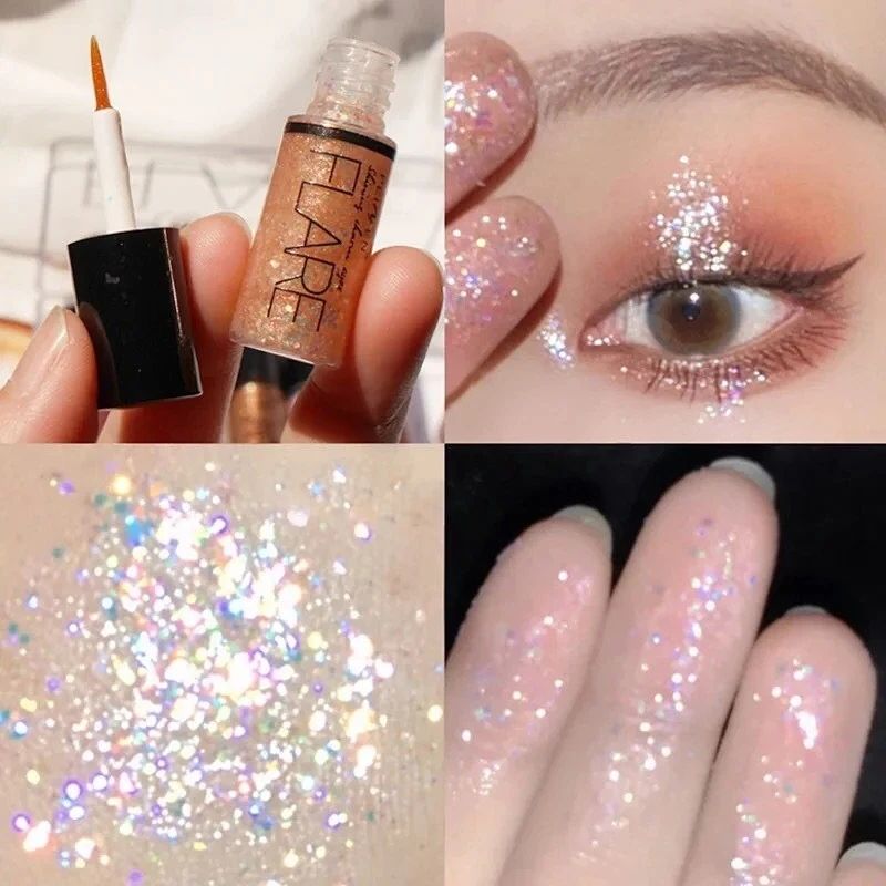 6pcs/set Liquid Shimmer Glitter Eyeshadow Long Lasting Diamond Metallic Eyeshadow Eye Liner Pen Highlighter