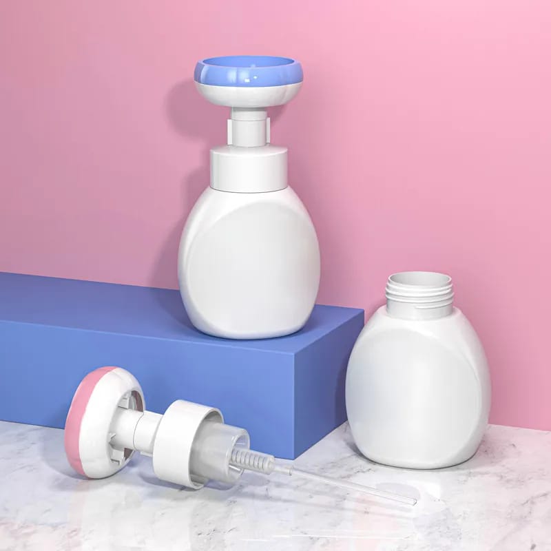 Flower Liquid Soap Dispenser Stamp Hand Soap Pump Bottle Floral Foam Bubbler Handsoup Plastic Bathroom Trip Travel Storage Jar