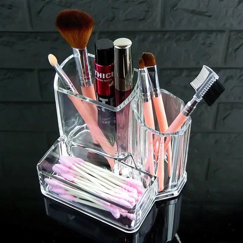 Makeup Brush Storage Box Lipstick Makeup Organizer Transparent Acrylic Cosmetics Jewelry Office Supplies Business Plastic Box