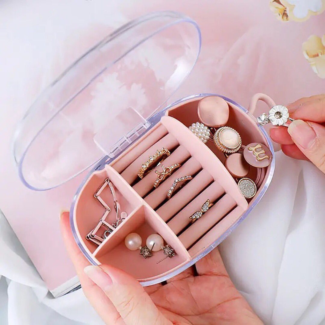 Multifunctional Travel Jewelry Box Transparent Portable Mini Jewelry Box Anti Lost Storage Earrings Ring Jewelry Storage Case