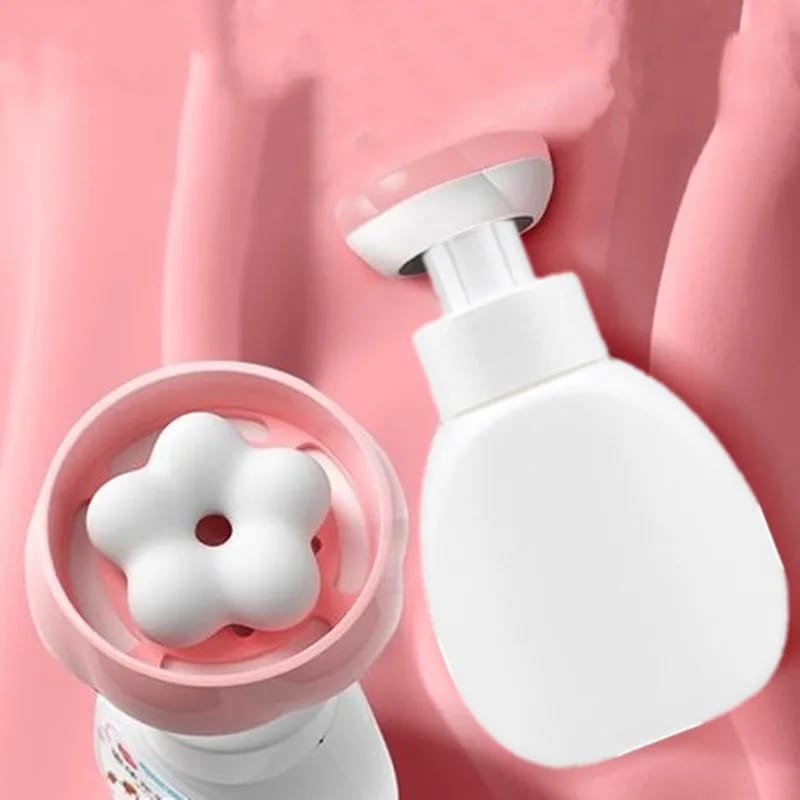 Flower Liquid Soap Dispenser Stamp Hand Soap Pump Bottle Floral Foam Bubbler Handsoup Plastic Bathroom Trip Travel Storage Jar