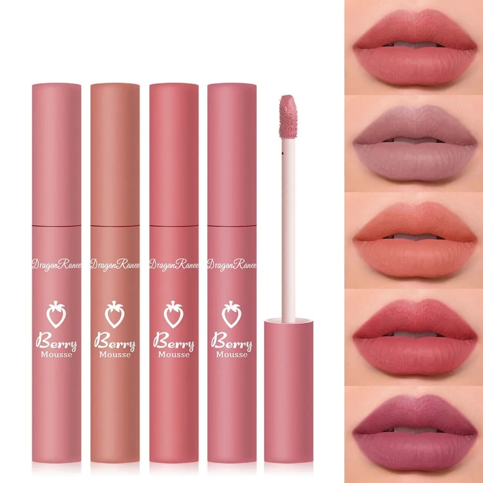 6pcs Strawberry Matte Lipstick