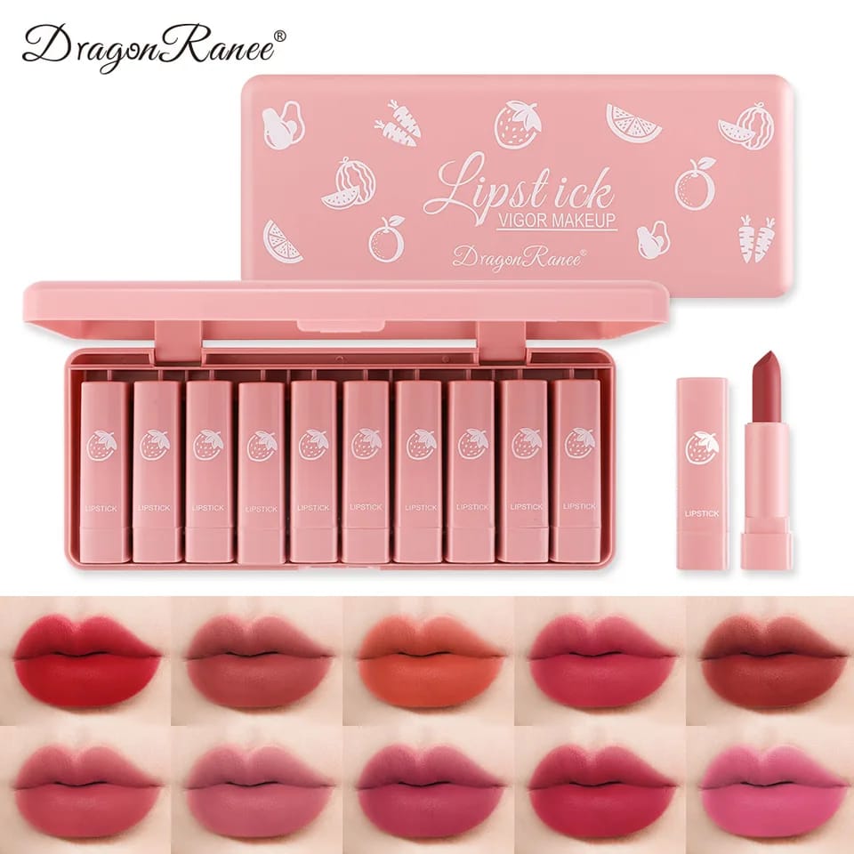 DRAGON RANGE LIPSTICK SET OF 10 PCS