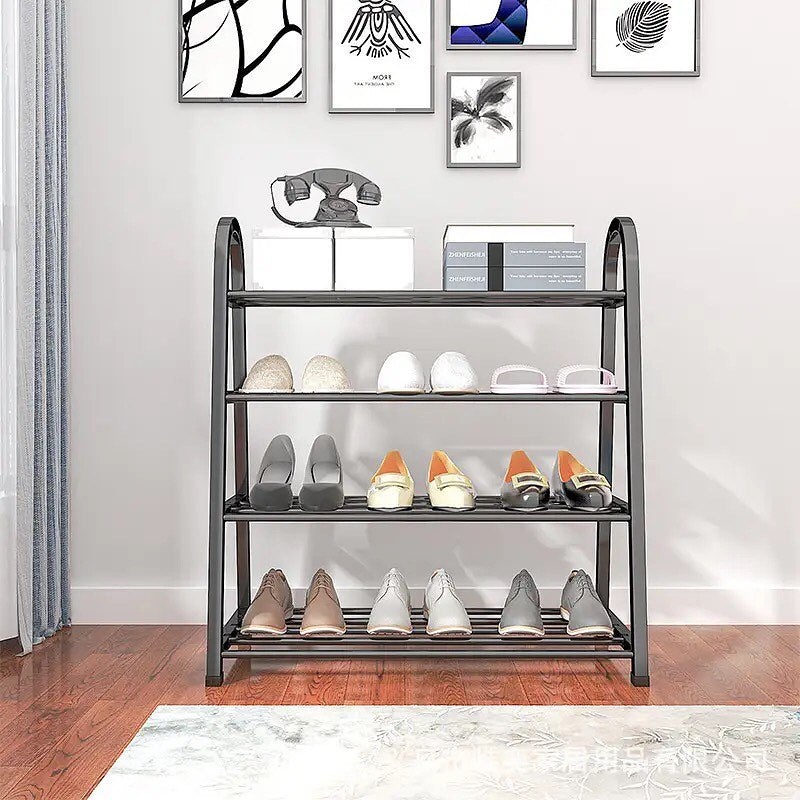 A-line 4 Layers Simple Shoe Rack Creative, Light Luxury Wind, Dustproof Storage, Multi-layer Assembly Dormitory Slippers Rack