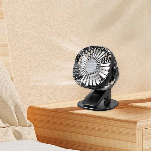 Rechargeable Mini Fan Mini Student Class Dormitory Quiet Office Desktop Clip Charging Fan Ultra Long Range Silent Clip Fan