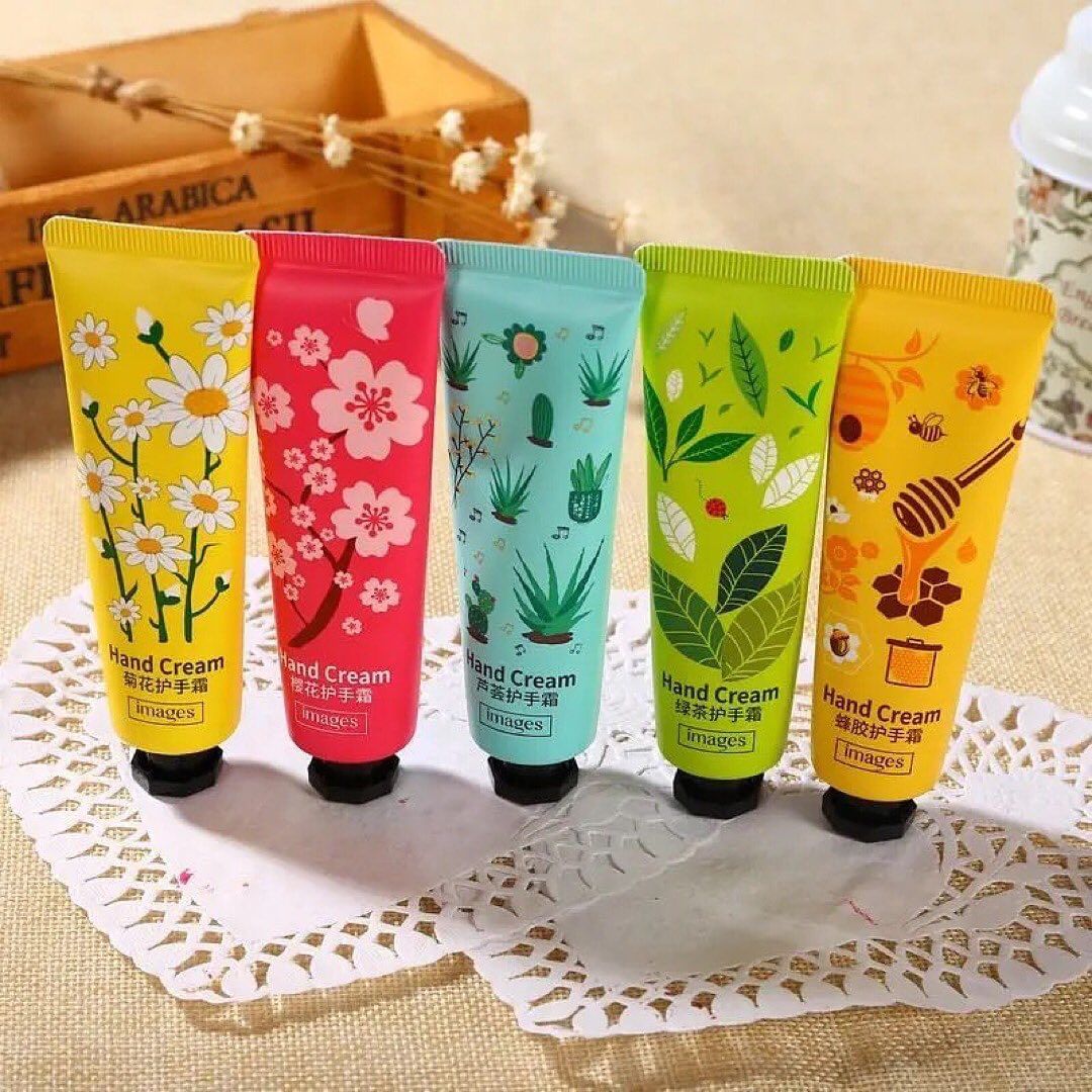 5pcs/set Plant Extract Fragrance Moisturizing Nourishing Hand Cream Suit Anti drying Anti Wrinkle Hand Care Lotion