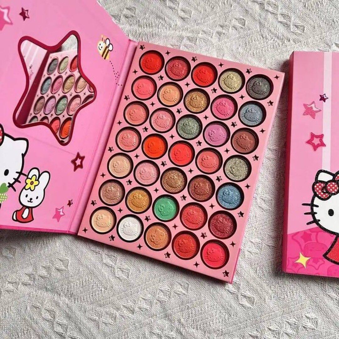 35color Pearlescent Matte Eye Shadow Palette Stage Cos Performance Multi-purpose with Makeup Mirror