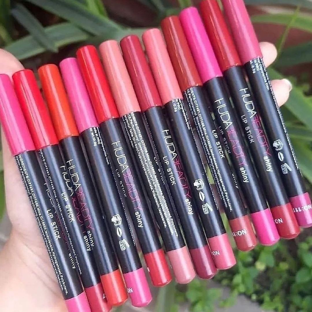 12pcs Huda Beauty Matte Lip Pencils