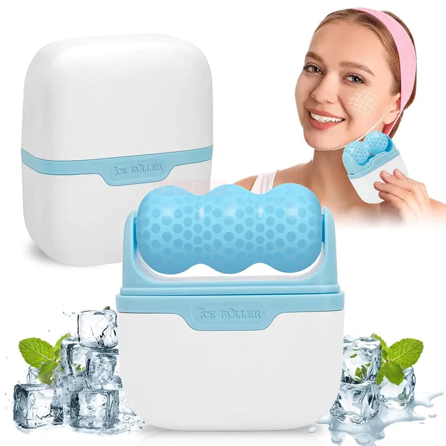 New Arrival Ice Roller Soicy S30 Skin Cooling Facial Roller W V Wavy Skin Relax Tightening Massager With Protective Box