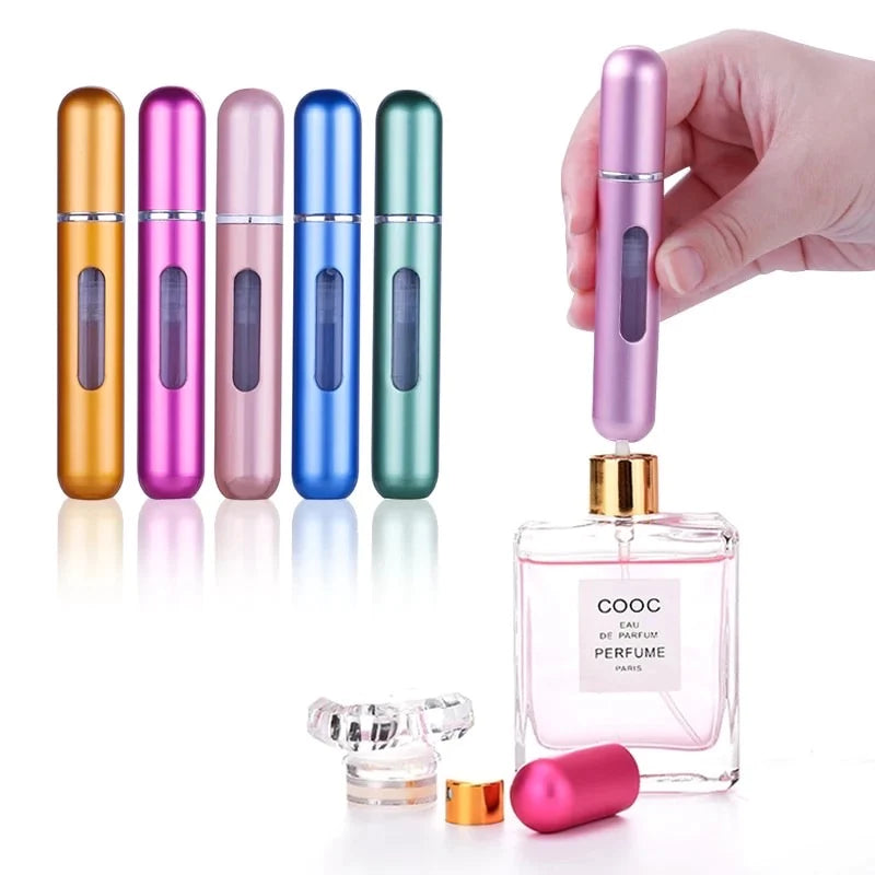 Portable Mini Refillable Perfume Bottle With Spray Jar Scent Pump Empty Cosmetic Containers Atomizer for Travel