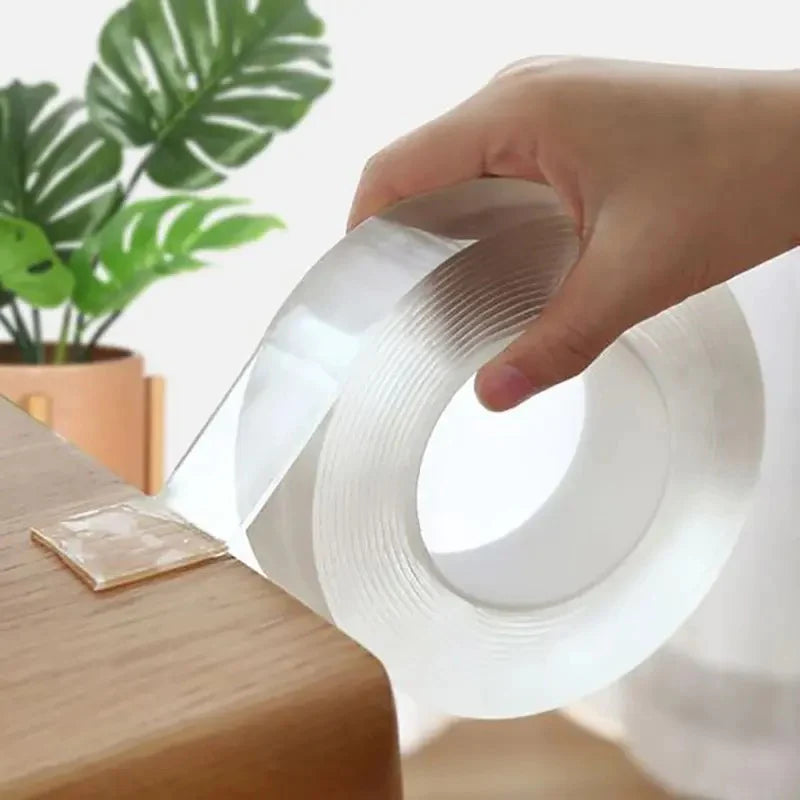 Nano Tape Double Sided Tape Transparent Reusable Waterproof Adhesive Tapes Cleanable Kitchen Bathroom Supplies Tapes