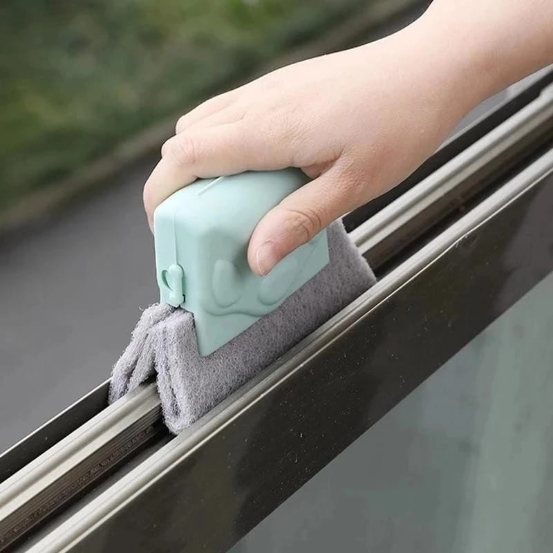 Creative Window Door Groove Dust Cleaning Brush  Window Track Crevice Gap Corner Cleaner Household Magic Window Cleaning Tool