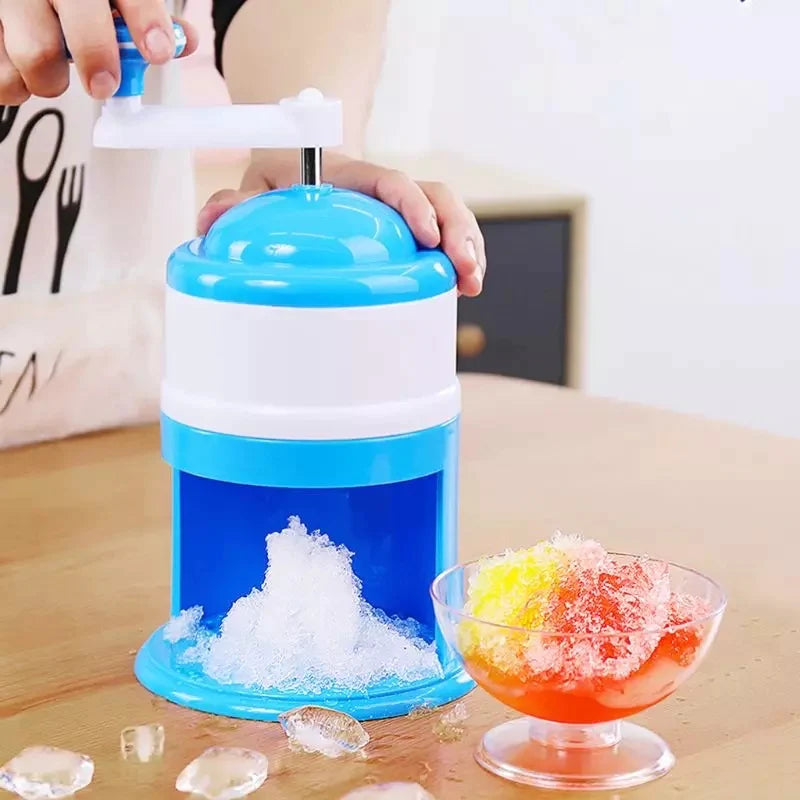 Multifunctional Handle Manual Ice Crusher Ice Slush Maker Home Snow Cone Smoothie Ice Block Making Ice Shaver with Ice Bag