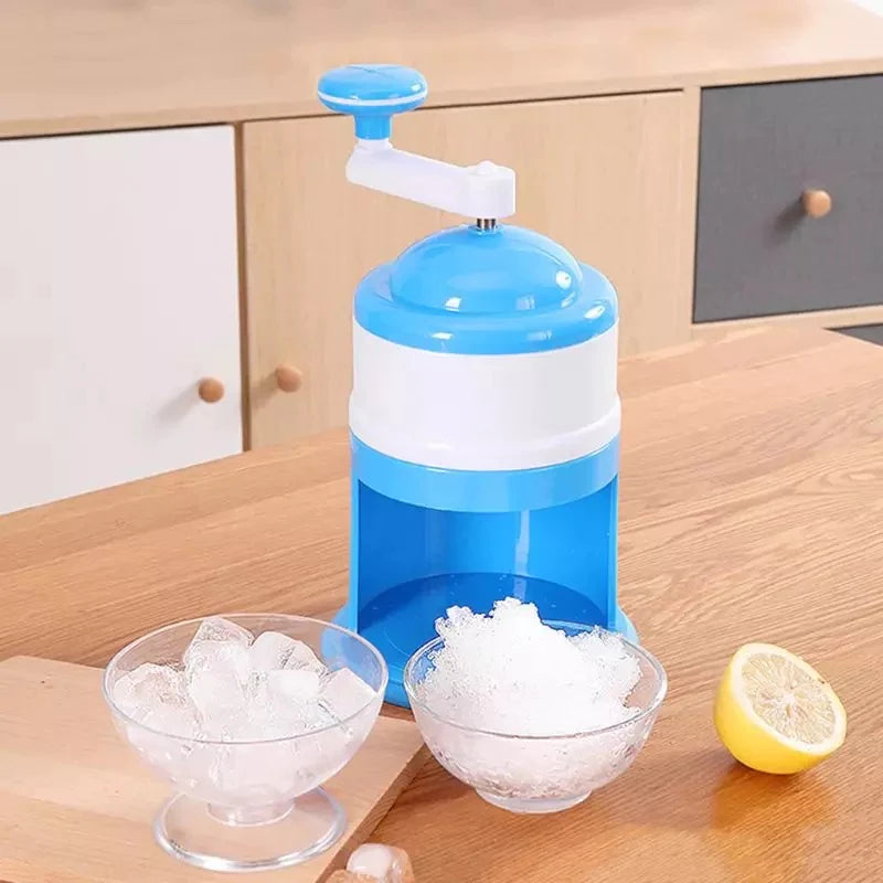 Multifunctional Handle Manual Ice Crusher Ice Slush Maker Home Snow Cone Smoothie Ice Block Making Ice Shaver with Ice Bag