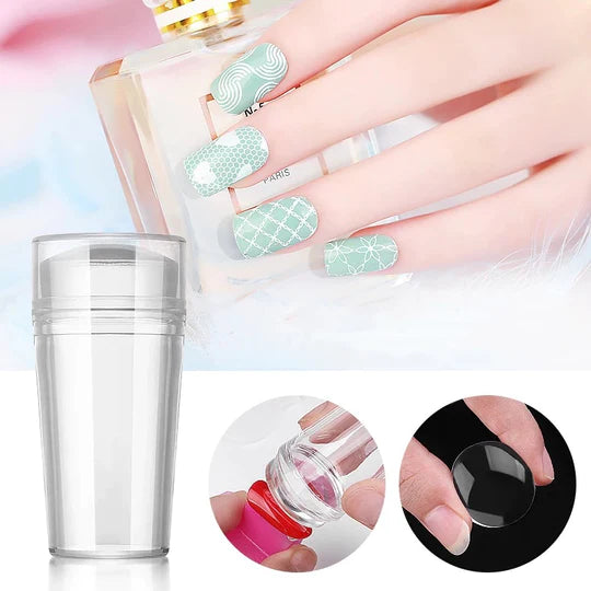 French Nail Art Stamper Silicone Jelly Stamper With Cap Manicure Tools