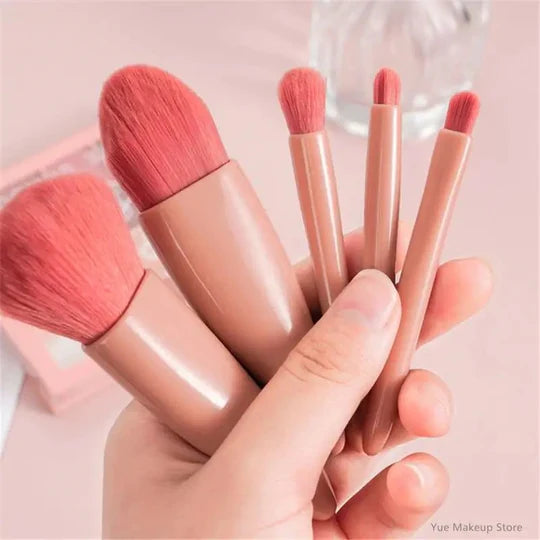 5pcs Mini Makeup Brushes Tool Set Cosmetic Powder Eyeshadow Foundation Blush Blending Makeup Brushes