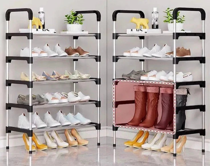 6 Layer Shoes Organizers Bamboo Shoe Cabinet Plastic Shoe Holder Shoe-shelf Shoerack Chessure Furniture Rack Cabinets Cupboards Stool