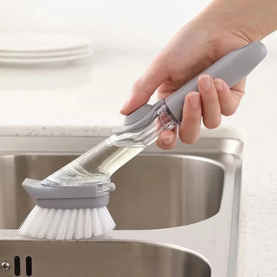 Long Handle Dish Cleaning Brush 2 in 1 Long Handle Cleaning Brush, Kitchen Cleaning Brush