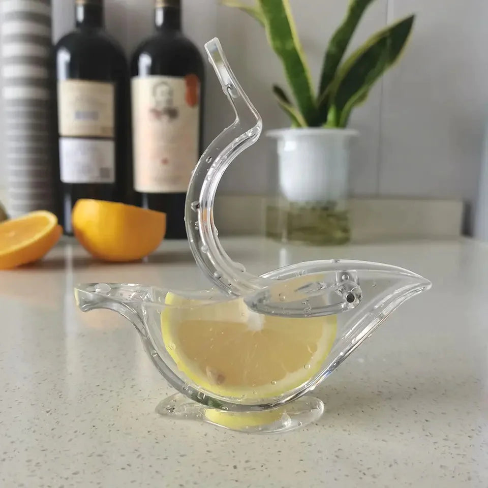 Acrylic Lemon Squeezer Hand Held Juicer Double Bowl Lemon Lime Squeezer Manual Orange Citrus Press Juicer Squeeze