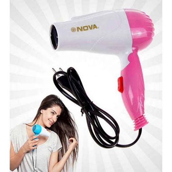 Mini Foldable Portable Hair Blow Dryer Traveller Low Noise Compact Blower, Salon Hair Styling Hair Dryer