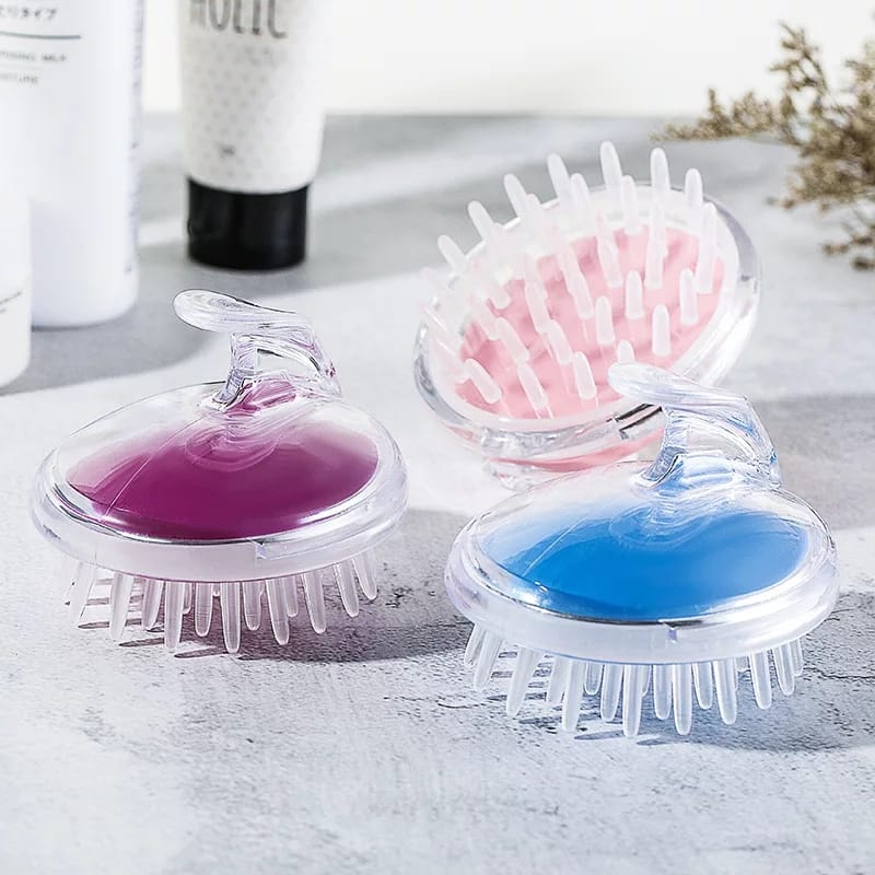 Handheld Silicone Scalp Shampoo Massage Brush Washing Shower Hair Massager Clean Brush Shower Hair Brush Comb Brush