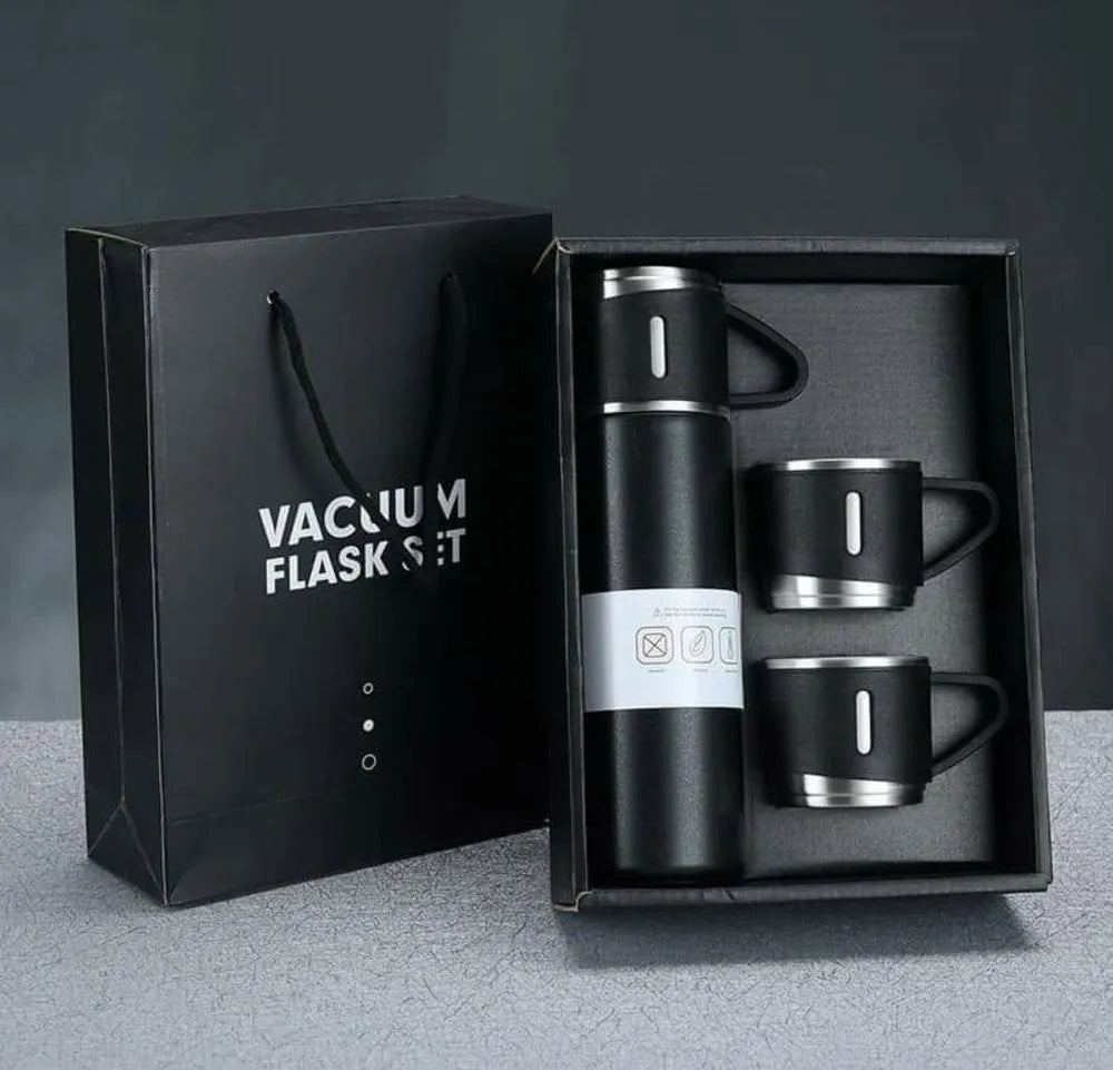 500ML Vacumm Flask Bottle with Extra Cups Stainless Steel 500 ML Vacuum Flask/Bottle/Thermos for Hot and Cold Drinks